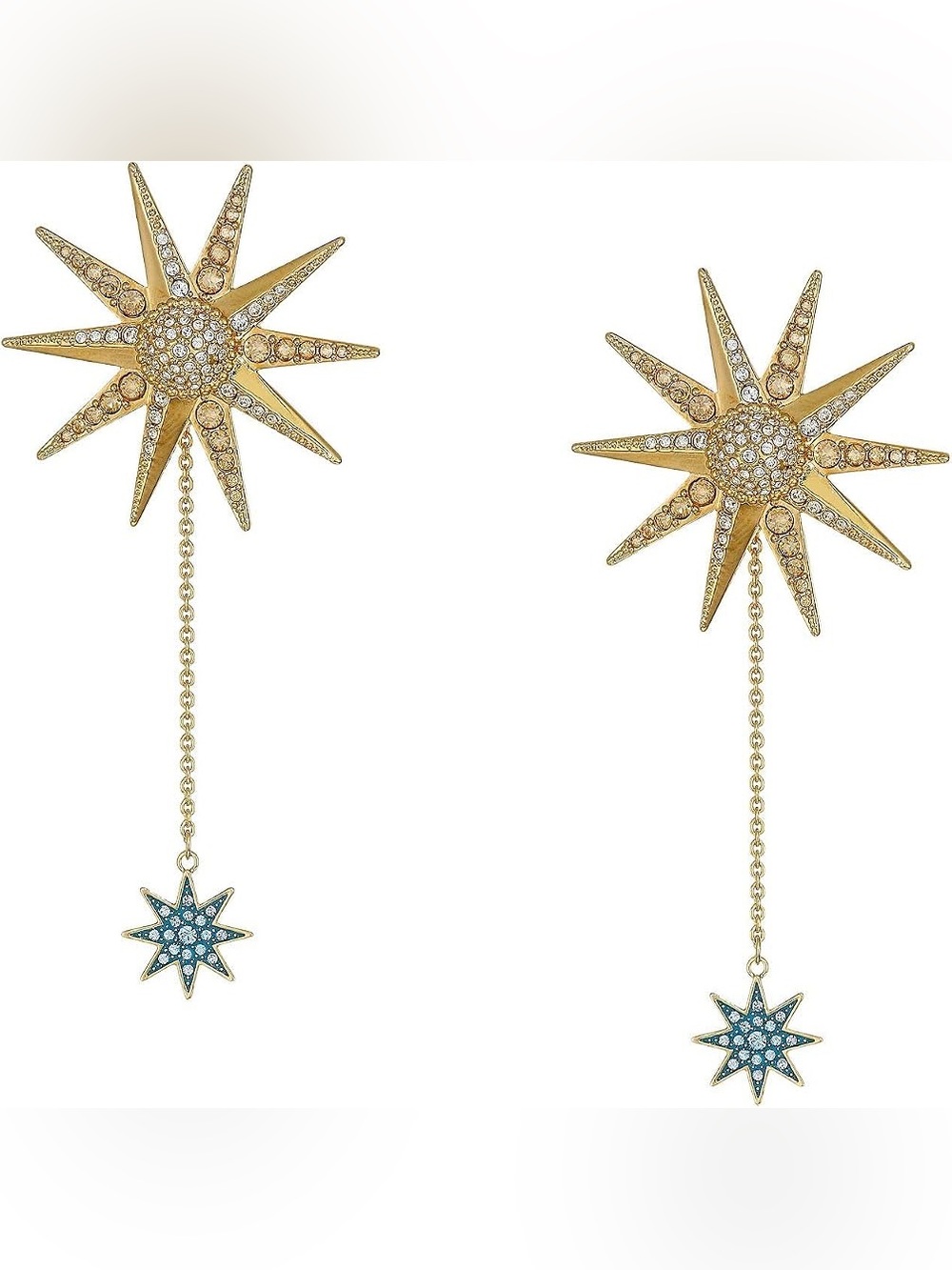 AUTHENTIC SWAROVSKI BRAND NEW Lucky Goddess Pierced Earrings Gold